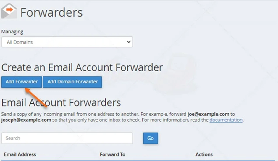 ساختن  Email Forwarder در Cpanel
