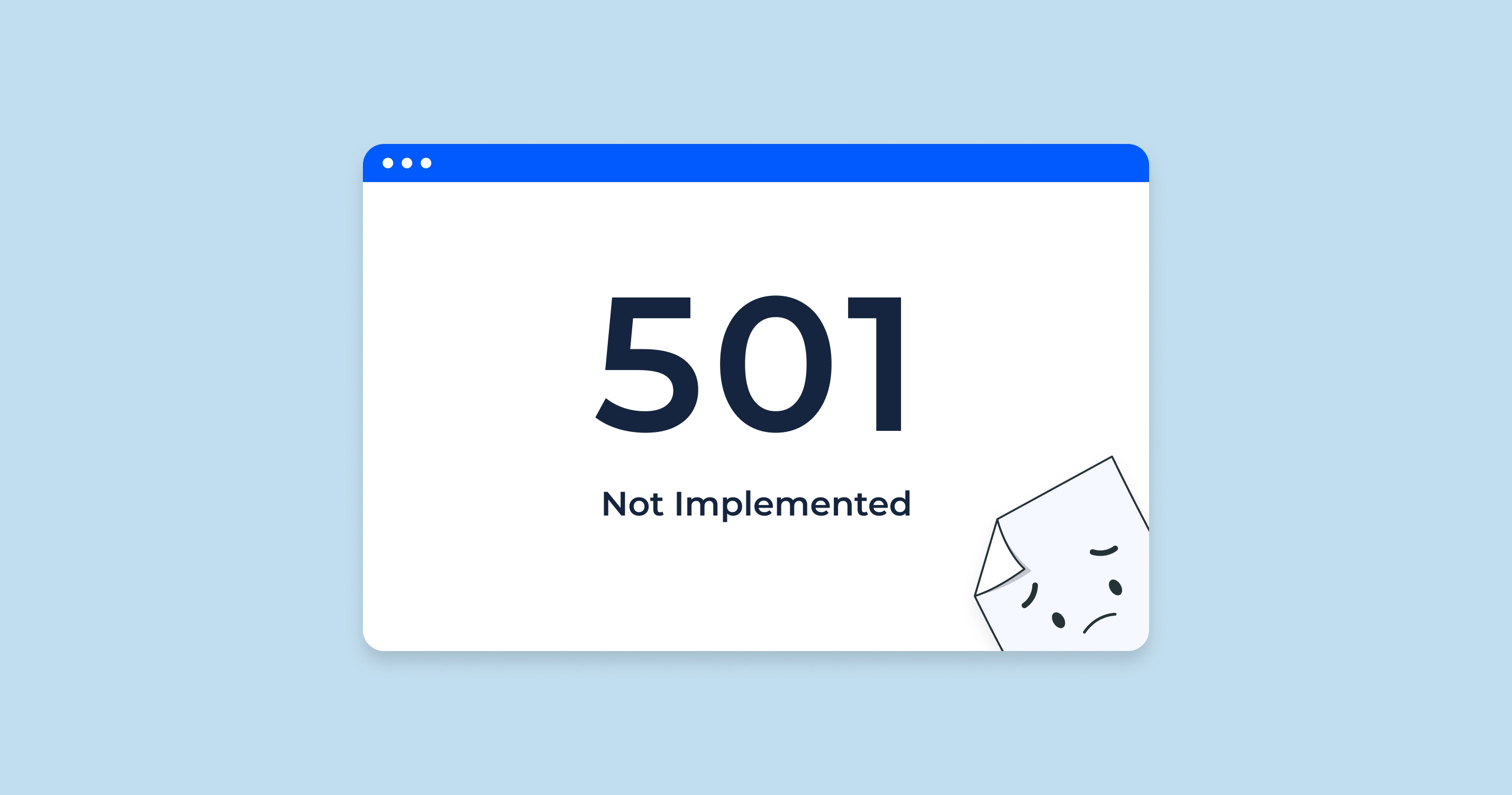 خطای 501 - Not Implemented