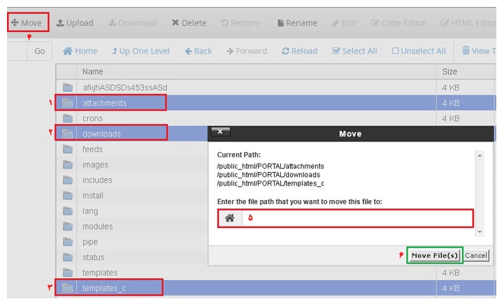  انتقال 3 پوشه  Attachments، Downloads  و Themplates_C