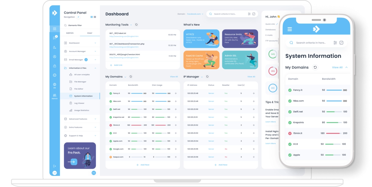 کنترل پنل Directadmin