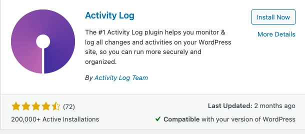 افزونه ActivityLog